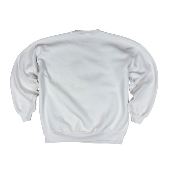 Vtg Jerzees Chicago Sweatshirt Men's XL White Graphic Windy City USA Made 90s - Picture 2 of 9